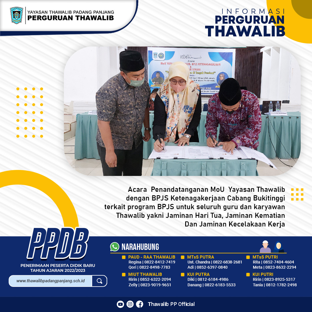 MoU bersama BPJS Ketenagakerjaan & Seminar Sehari bersama Universitas Muhammadiyah Prof. Dr. Hamka ( Sabtu, 12 Februari 2022 )